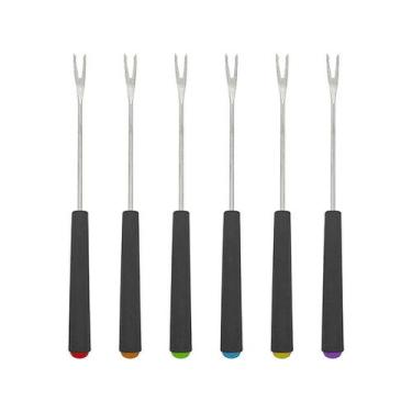 Imagem de Conjunto de Garfos para Fondue Aço Inox 6 Peças - Hauskraft, Preto, 6