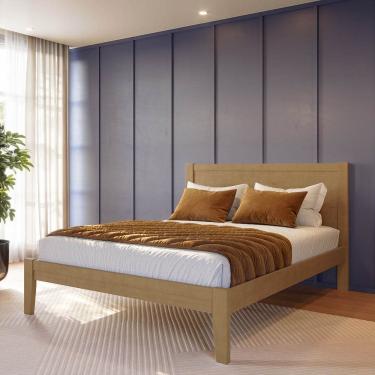 Imagem de Cama Queen Topázio 1,60 Madeira Pinus Freijó - Finestra