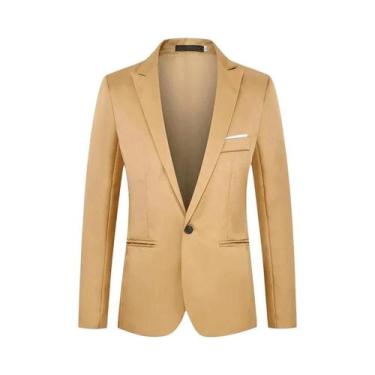 Imagem de Blazer Masculino Slim Fit Antirrugas Sem Necessidade De Passar a Ferro