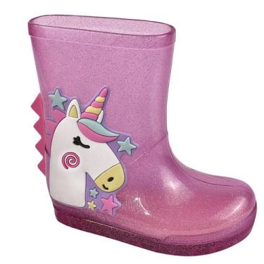 Imagem de Bota Galocha Menina Infantil Luelua Unicornio 41427 Pink Baby, 21.22, 