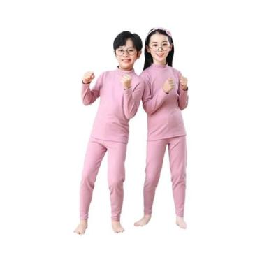 Imagem de Conjuntos De Pijamas Térmicos Para Crianças Em Cores Candy, Roupas De 