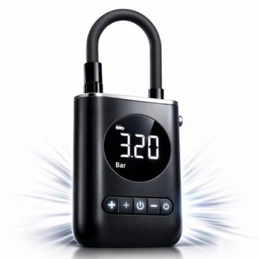 Imagem de Compressor de Ar Portátil Mini Inflador de Pneus Digital com Display L