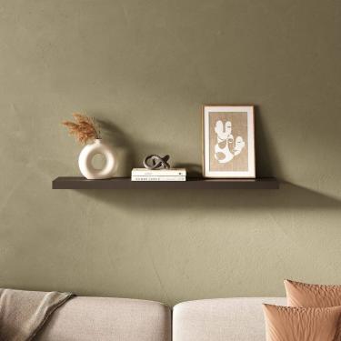 Imagem de Prateleira Suspensa para Parede Suporte Invisível 90x17cm Tamburato Preto