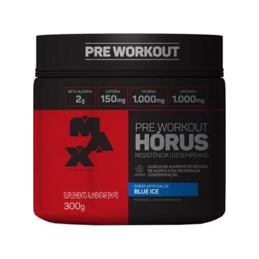 Imagem de Pré Treino Max Titanium Hórus em Pó 300g Blue Ice, Blue Ice