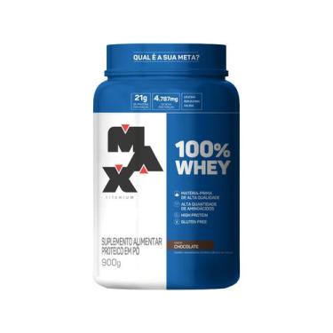 Imagem de Whey Protein Concentrado Max Titanium 100% Whey 900g Chocolate, Chocol