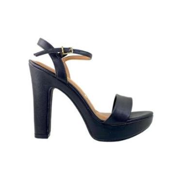 Imagem de Sandalia Feminina Salto Alto Fivela Vizzano 6292200 BEGE 39-Feminino