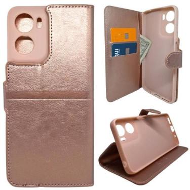 Imagem de Capa Carteira para Motorola G05 (Tela de 6.67) Capinha Case Cor:Rose -