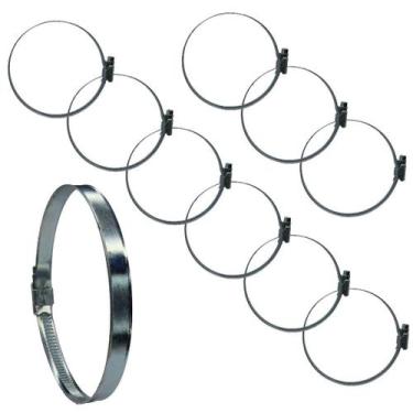 Imagem de KIT 10 Abraçadeira 79X95mm aço zincado mangueira de jardim - Lumaflex