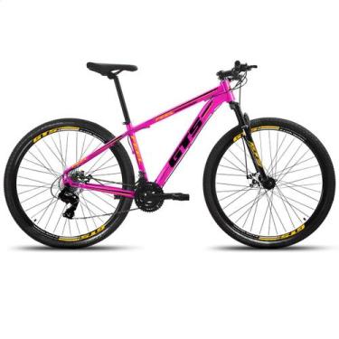 Imagem de Bicicleta aluminio aro 29 gts feel freio a disco 24 marchas, Rosa com 