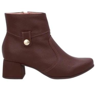 Imagem de Bota Usaflex Ap04001001 Couro Bico Redondo-Feminino