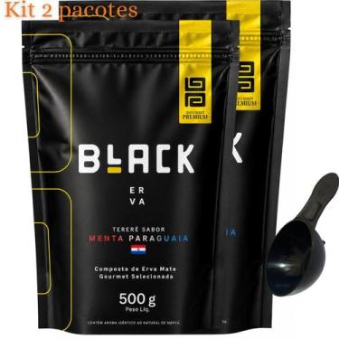 Imagem de Kit Com 2 Erva Mate Tereré 500g Black Erva Chá de Qualidade Premium Er