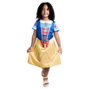 Imagem de Vestido-fantasia Branca de Neve infantil disney Tamanho G - NovaBrink