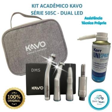 Imagem de KIT ACADÊMICO ODONTOLÓGICO KAVO Série 500 Dual LED COM BOLSA E LUBRIFI