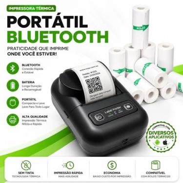 Imagem de Impressora Bluetooth Portátil Compacta Para Impressão Rápida Pronta En