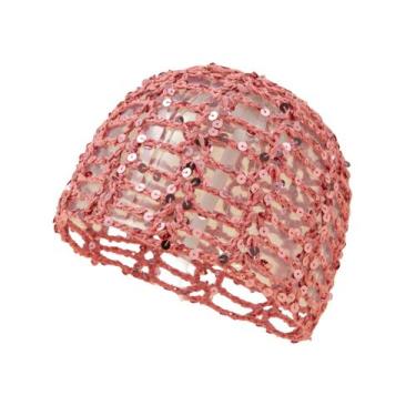 Imagem de Gorro feminino Julpsk, de verão, glitter, lantejoulas, rosa