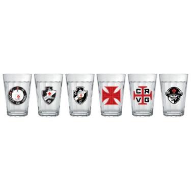 Imagem de Kit c/6 Copo Americano do Vasco da Gama 190 ml - Allmix