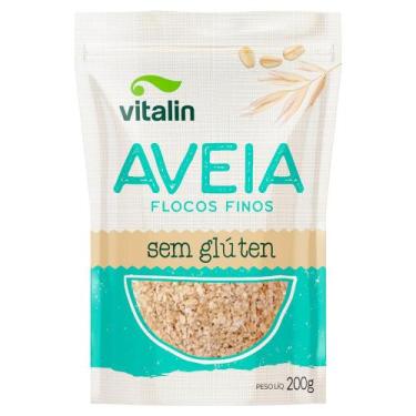 Imagem de Aveia Integral em Flocos Finos Vitalin Sem Glúten 200g