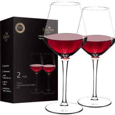 Imagem de Conjunto de 2 taças de vinho de plástico Crayline sem BPA