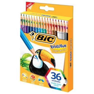 Imagem de Lapis de Cor Sextavado Evolution 36 Cores Bic