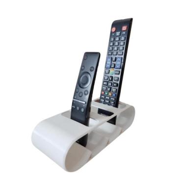 Imagem de Porta Controle Remoto Triplo - Universo 3D Empório, Branco