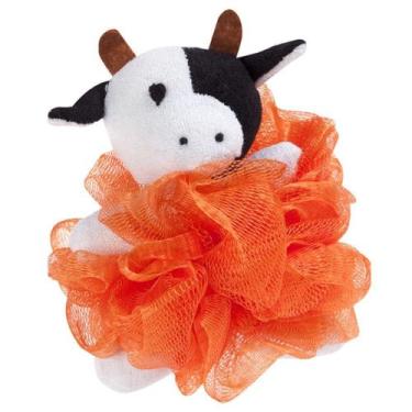 Imagem de Esponja Infantil Para Banho Em Nylon Coleção Kids Marco Boni, Laranja,
