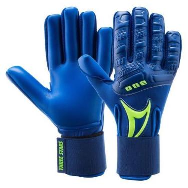 Imagem de Luva de Goleiro Profissional Three Stars One, Azul, G