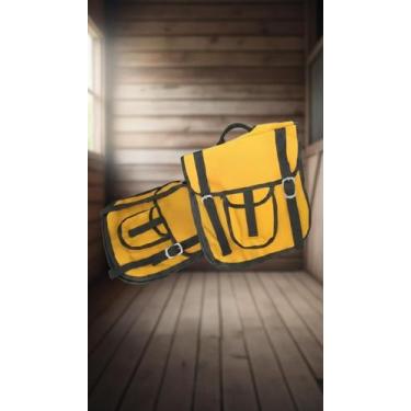 Imagem de Alforge para Sela Lona Amarelo C/ Sobrebolso - Congratulations Store