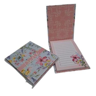 Imagem de Bloco Para Anotacao Com 60 Fls Gratidao.floral Rosa 14,5x1cm - Zenir P