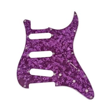 Imagem de Protetor De Guitarra Multicolorido Com 11 Furos SSS E Parafusos Para G