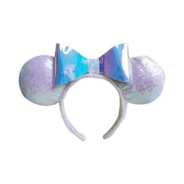 Imagem de Tiara De Orelhas Do Mickey Mouse Da Disney Para Meninas Com Lantejoula