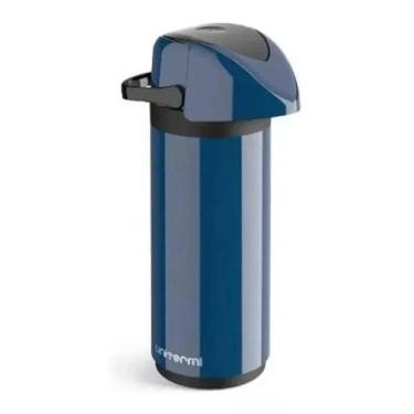 Imagem de Garrafa Térmica Unitermi Verona Vidro Colorido 1l Café Água, azul