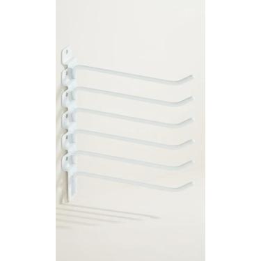 Imagem de Kit 10 Ganchos Painel Canaletado Branco 20cm - Congratulations Store