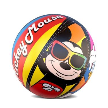 Imagem de Bola Inflável Mickey Design Infantil com Câmara de Ar Independente Amarelo Etitoys 40CM