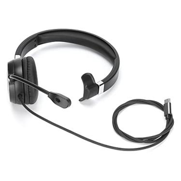 Imagem de Fone de ouvido para escritório, uso prolongado, chamadas claras, tipo C, fone de ouvido único, flexível para comunicação para empresas