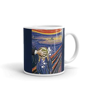 Imagem de Caneca branca brilhante Pie In The Face Edvard Munch The Scream