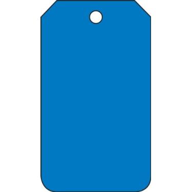 Imagem de Accuform Placa em branco de cor sólida MDT526CTP, 14,6 cm de comprimento x 8,3 cm de largura x 0 cm de espessura, cartolina PF, azul (pacote com 25)