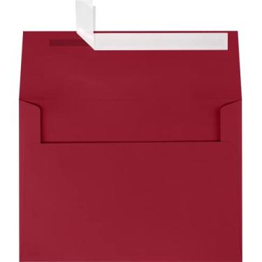 Imagem de LUXPaper Envelopes de convite A7 | Peel & Press | 13 cm x 19 cm | Vermelho granada | Texto de 36 kg | 50 Qtd