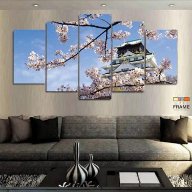 Imagem de Quadro Decorativo Cerejeira do Japão 130x63 em tecido