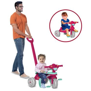 Imagem de Triciclo Mototico - Passeio e Pedal Rosa - Bandeirante