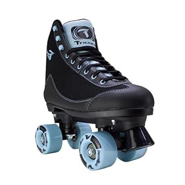 Imagem de Patins Traxart Quad PowerQuad Preto/Azul - Rodas 58x32mm/85A ABEC-5