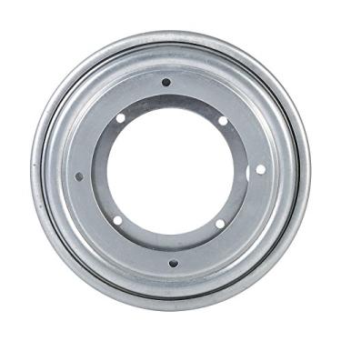 Imagem de placa giratória de rolamento de plataforma giratória galvanizada redonda,Anel de plataforma giratória, anel de rolamentos de plataforma giratória de hardware rotativo para mesa (S-Silver)