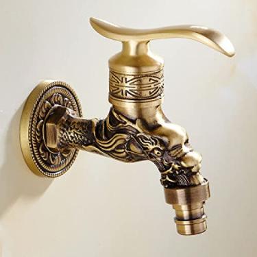 Imagem de Torneira decorativa de latão ao ar livre para jardim torneira antiga retrô máquina de lavar do banheiro torneira varanda antigo esfregão torneiras de luxo, 11, china