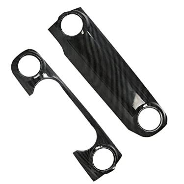 Imagem de FINMOKAL Acabamento Da Tampa Do Painel Do Console Central Impresso Em Fibra De Carbono 2 Peças Para Jeep Wrangler Jl 2018 2019 2020