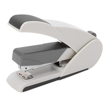 Imagem de Grampeador, grampeador comercial compacto com 20 folhas, grampeador portátil, grampeador, grampeador, grampeador ergonômico para escritório em casa (5652 branco (cinza))