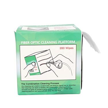 Imagem de ASHATA Papel de limpeza limpo de fibra óptica, 280 peças, papel de limpeza seco e molhado, ferramentas de limpeza de fibra de fibra óptica, papel sem pó óptico