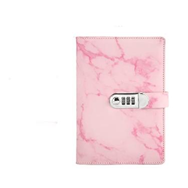 Imagem de Livro de Senhas A5 Brochura com Bloqueio Diário de Negócios Livro de Notas de Estudantes Criativo Livro de Papelaria Livro Grosso, Rosa, 4 Pçs