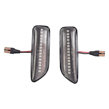 Imagem de 2 pçs Âmbar LED marcador lateral piscante luz de seta para Volvo XC90 S80 XC70 V70 S60 2001-2009 (limpo)