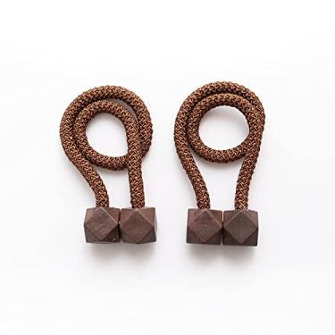 Imagem de Correia de cortina sem perfuração simples, sem instalação, fivela magnética, prendedores de cortina, suportes de cortina, T5,1 Pçs