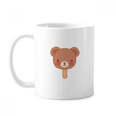 Imagem de Caneca de picolés de cerâmica com urso de desenho animado e picolés