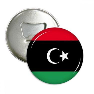 Imagem de Bandeira nacional da Líbia Abridor de garrafas com ímã de geladeira e emblema multifuncional